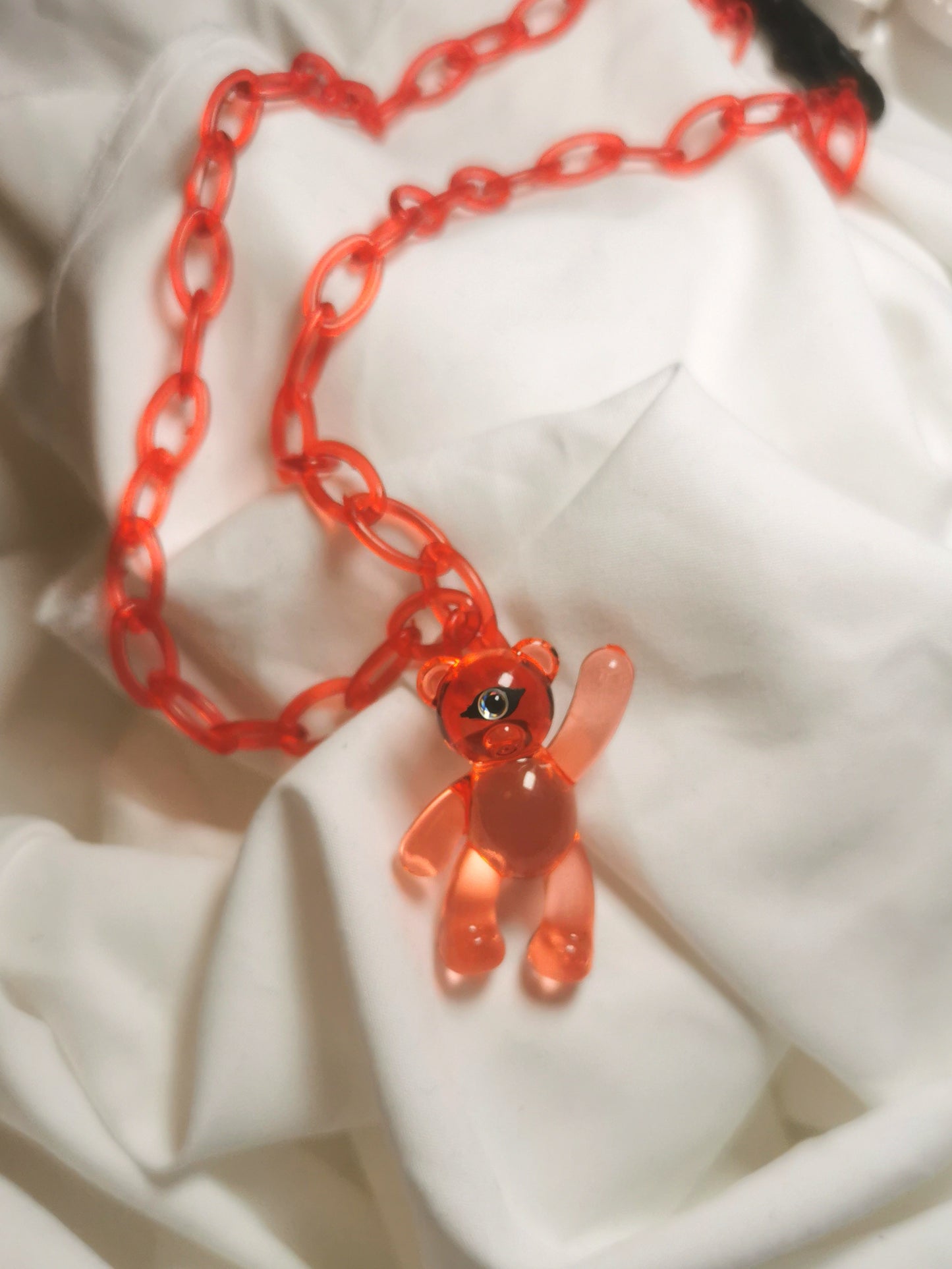 Cyclops bear necklace 9 colours available, kidcore creepy alt aesthetic