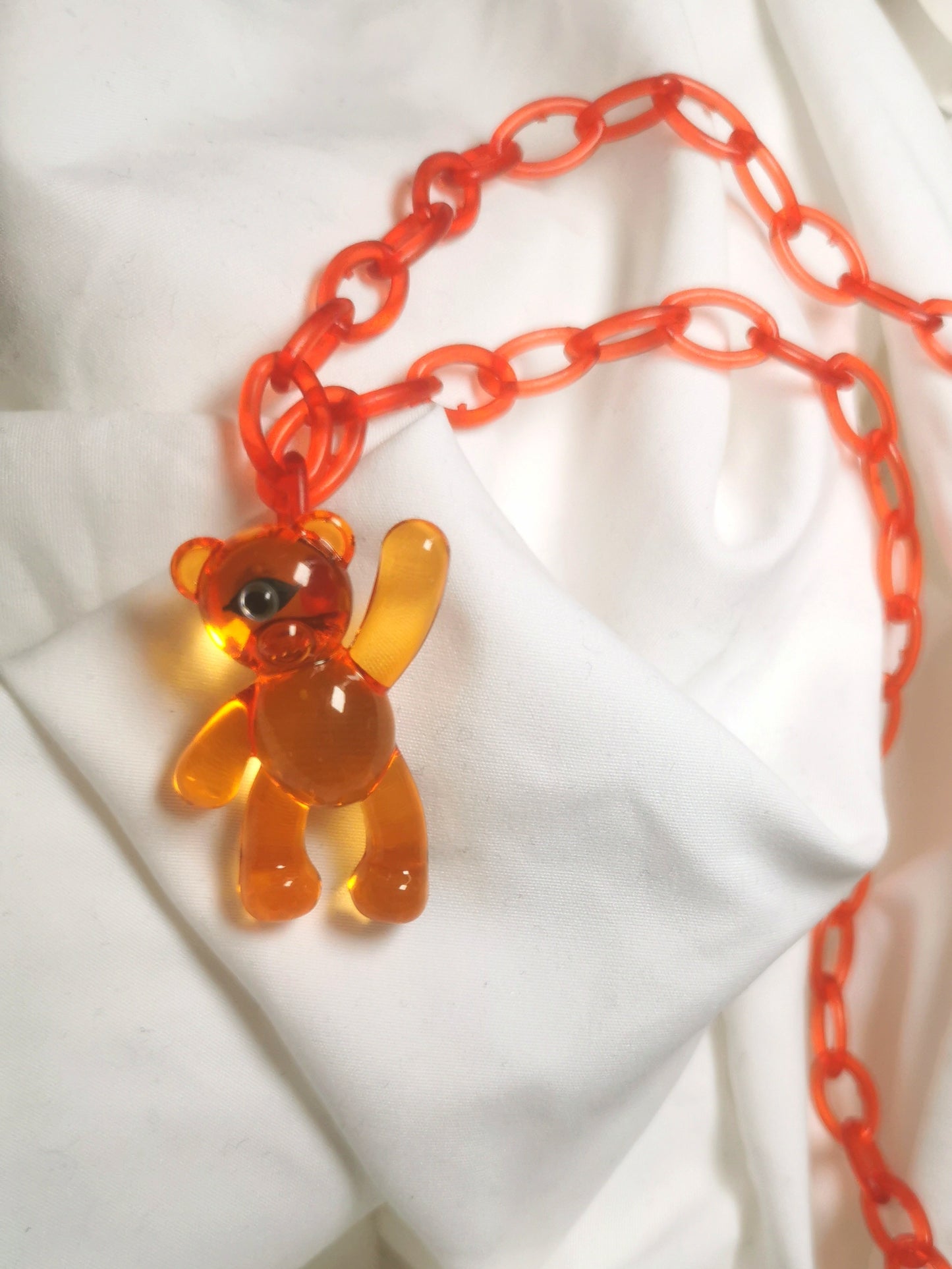 Cyclops bear necklace 9 colours available, kidcore creepy alt aesthetic