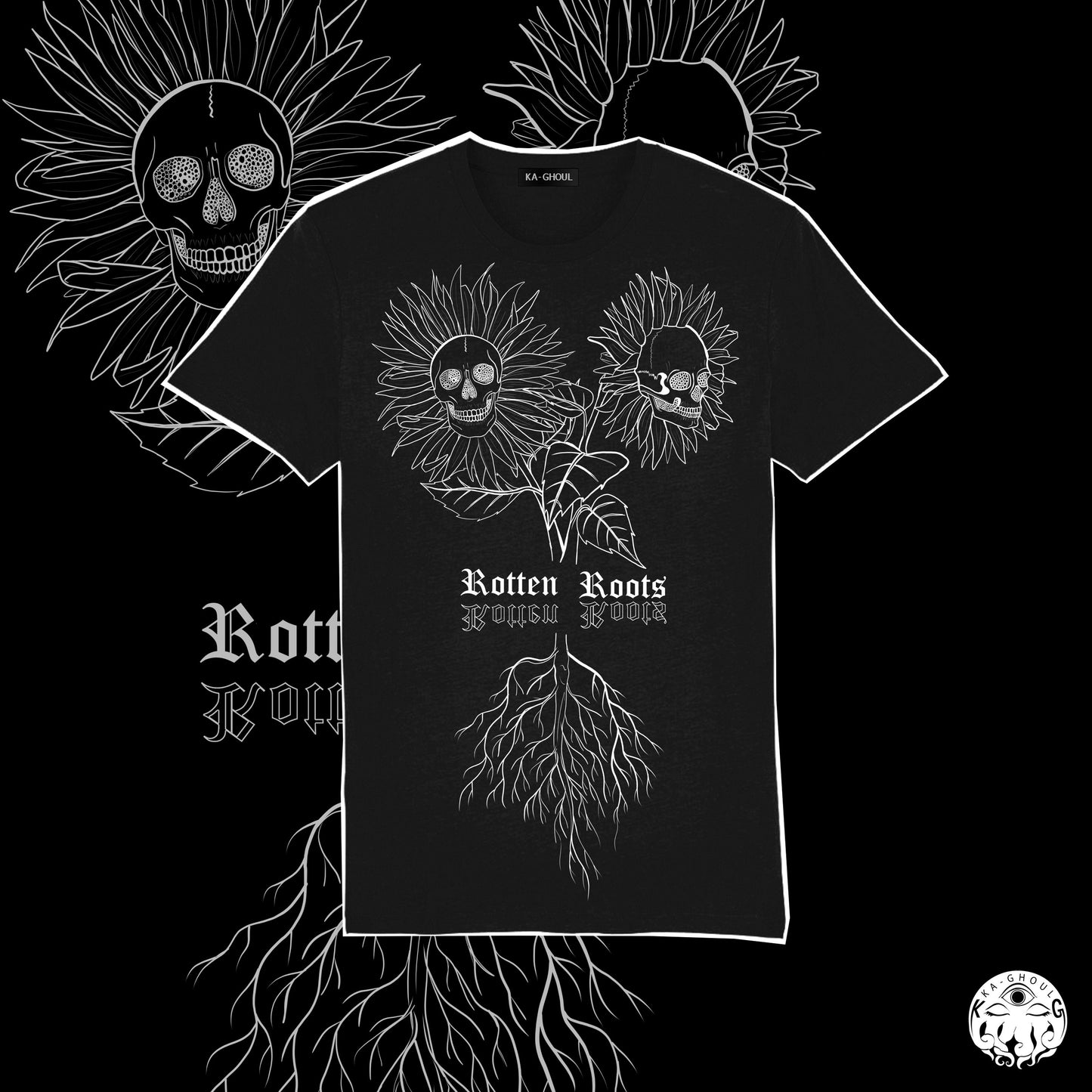 Sunflower Skull T shirt