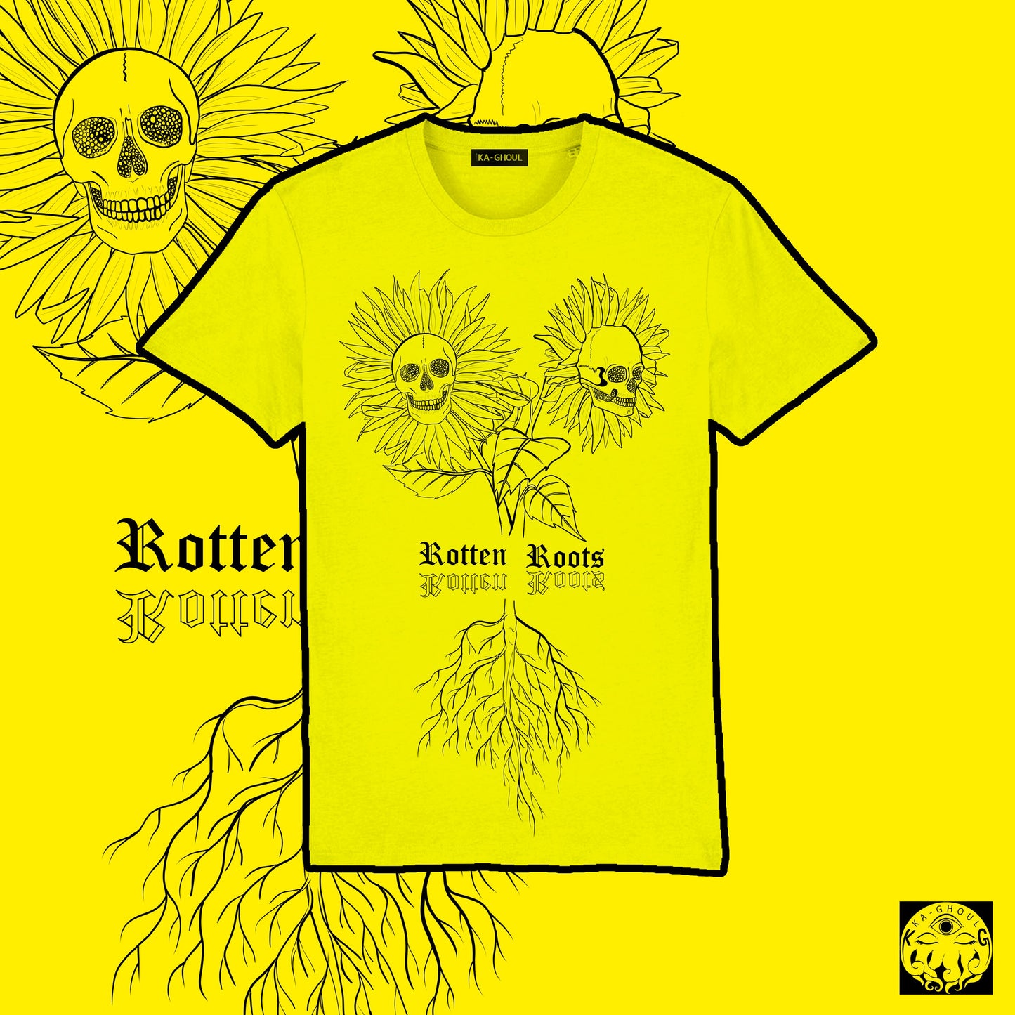 Sunflower Skull T shirt